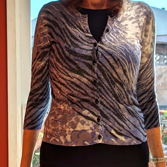 Joseph A. Tricolored Sparkly Sweater - Picture 1 of 7